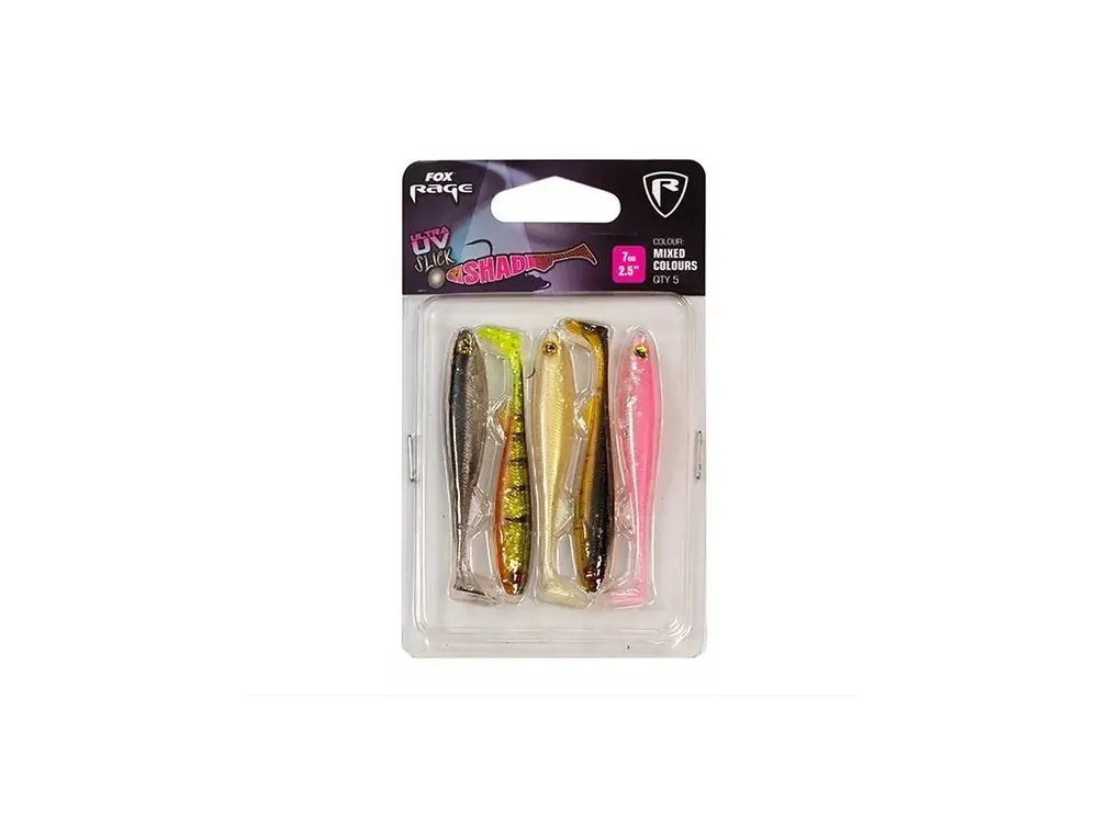 Fox Rage Gumová Nástraha Slick Shad Mixed Colour 5ks 7cm Sezónní Sleva