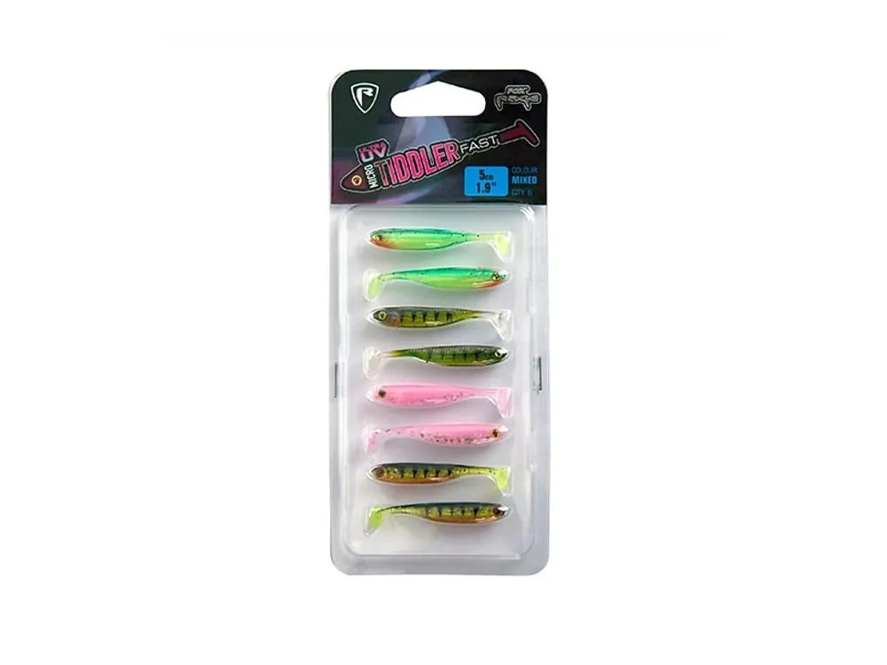 Sleva Fox Rage Gumová Nástraha Micro Tiddler Fast UV Mixed colour 5cm 8ks
