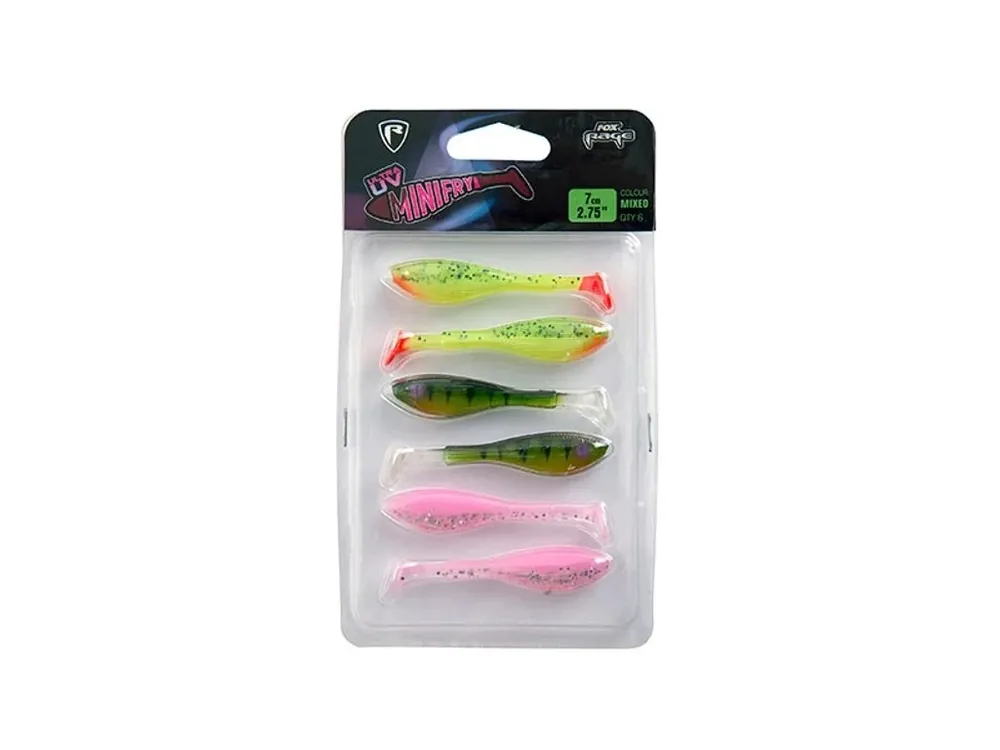Nakupujte Hned Fox Rage Gumová Nástraha Mini Fry UV Mixed colour 7cm 6ks