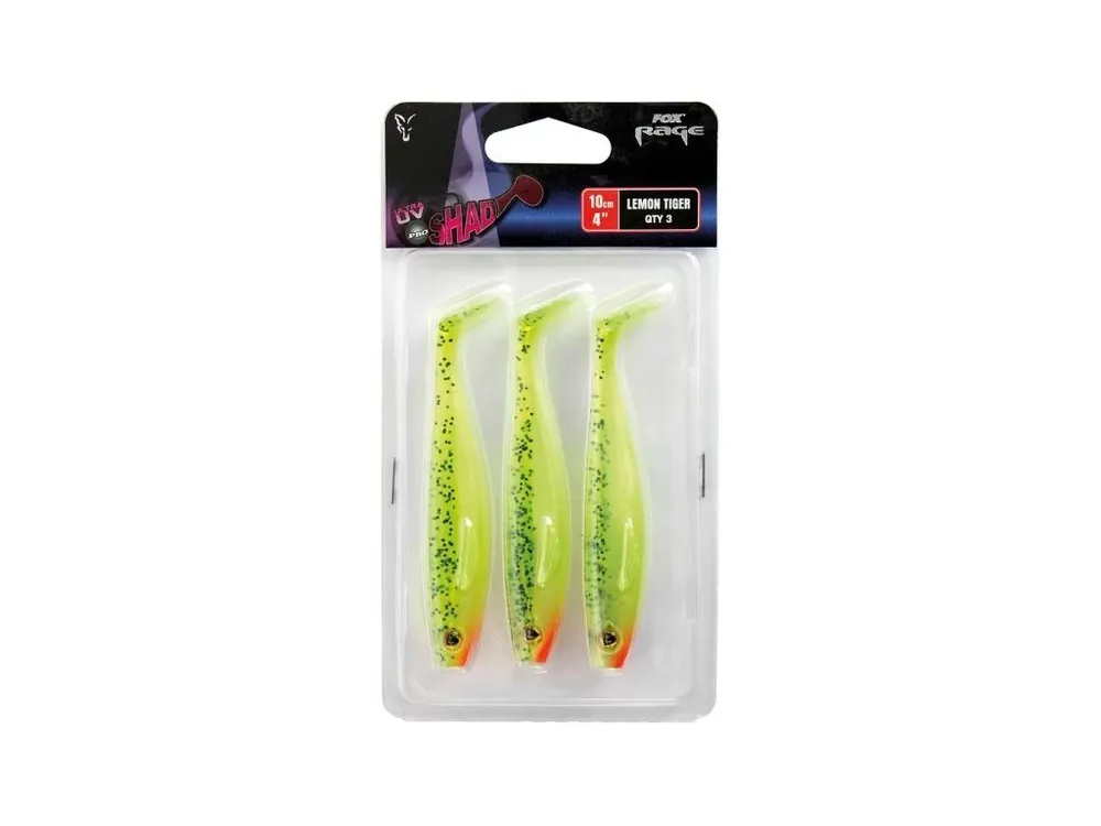 Fox Rage Gumová Nástraha Pro Shad Ultra Uv Pacs Lemon Tiger 14cm 2ks Omezená Nabídka