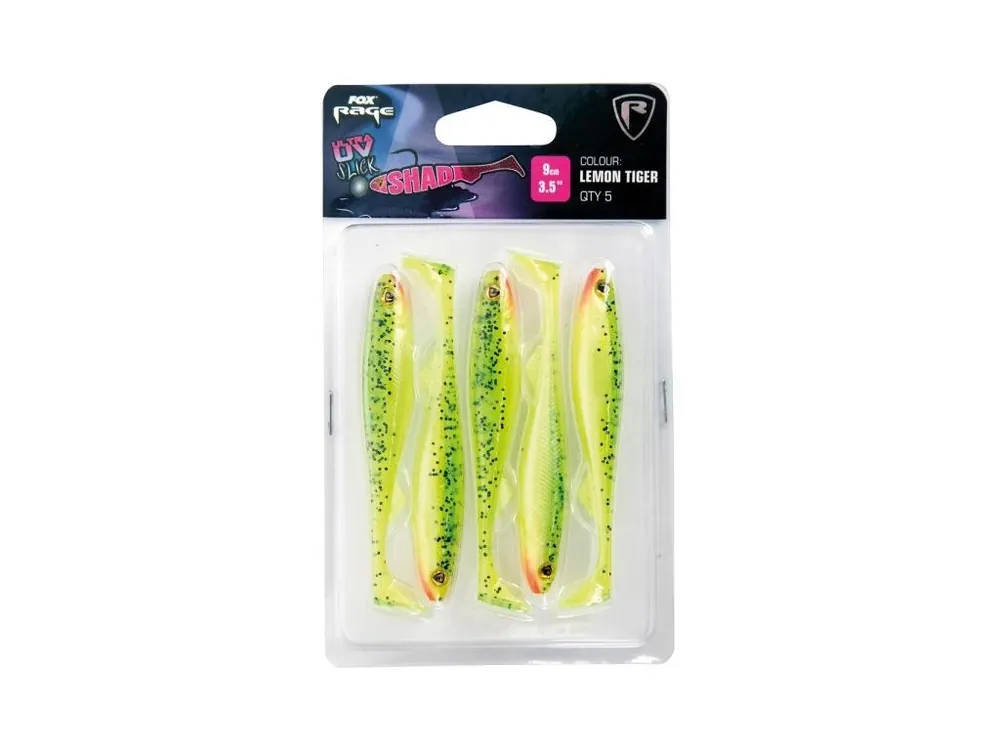 Fox Rage Gumová Nástraha Slick Shad Ultra UV Lemontiger 11cm 4ks Sleva