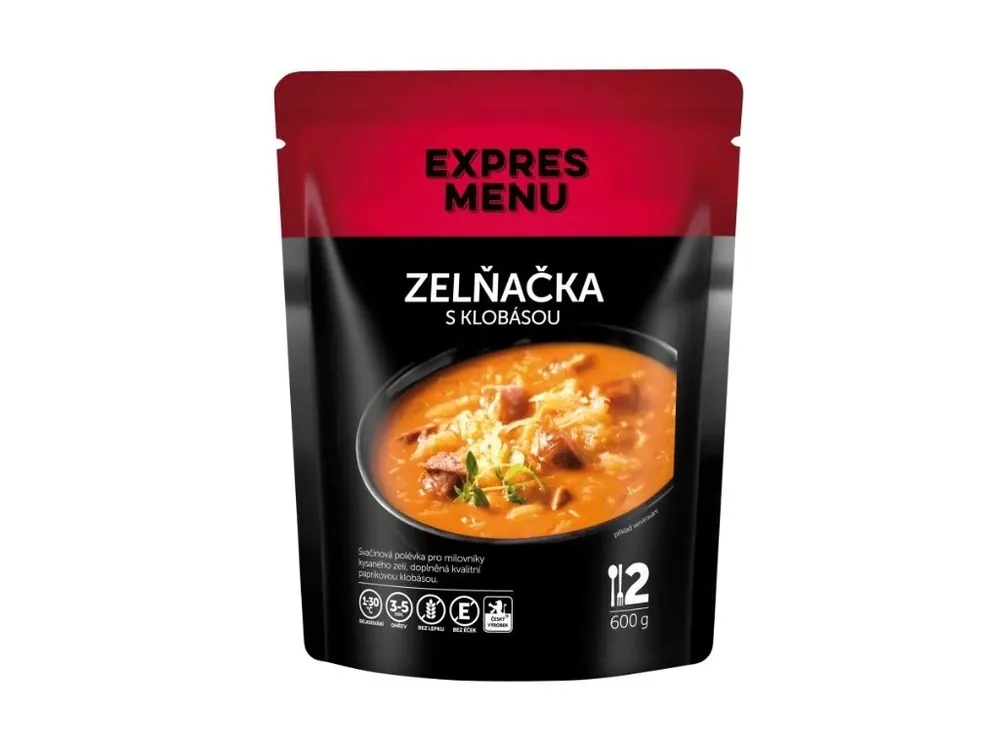 Cenově Výhodný Expres Menu Zelná polévka s klobásou 2porce 600 g