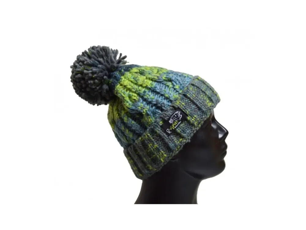 R-Spekt Kulich MAXI PomPom beanie šedozelený Bezpečná Platba