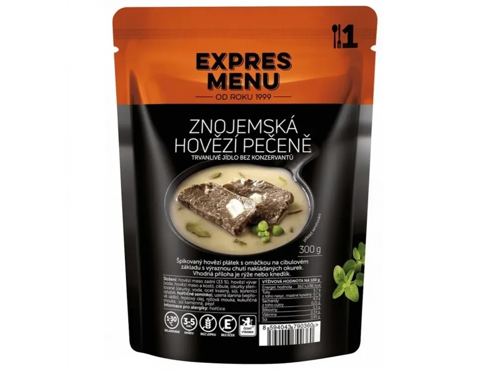 Expres Menu Znojemská hovězí pečeně 1porce 300 g Akční Nabídka