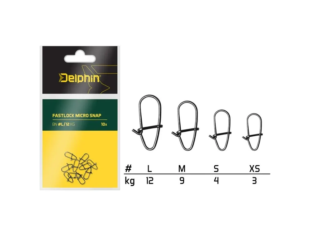 Vrácení Zdarma Delphin Fastlock micro snap / 10ks M/9kg