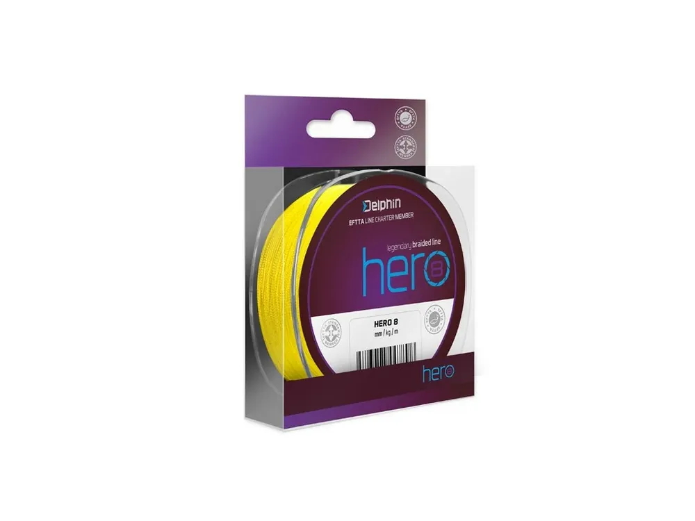 Horká Nabídka Delphin Hero 8 šňůra fluo žlutá 300m 0,16mm