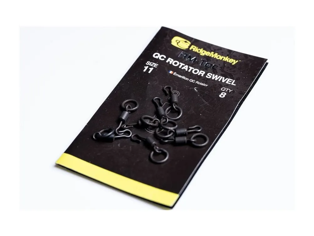 Super Cena RidgeMonkey Obratlík RM-Tec Quick Change Rotator Swivel Velikost 11 8ks