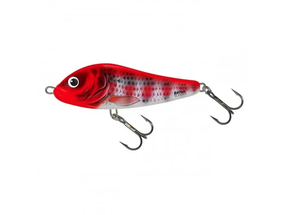 Salmo Wobler Rattlin‘ Slider 8 Sinking Holo Red Head Striper Značkový