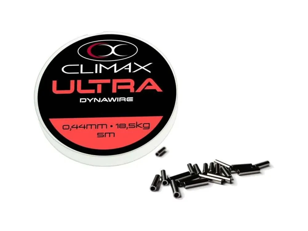CLIMAX Vázací DYNAWIRE 5m 0,35mm 14,5kg 20ks + crimps Vrácení Zdarma