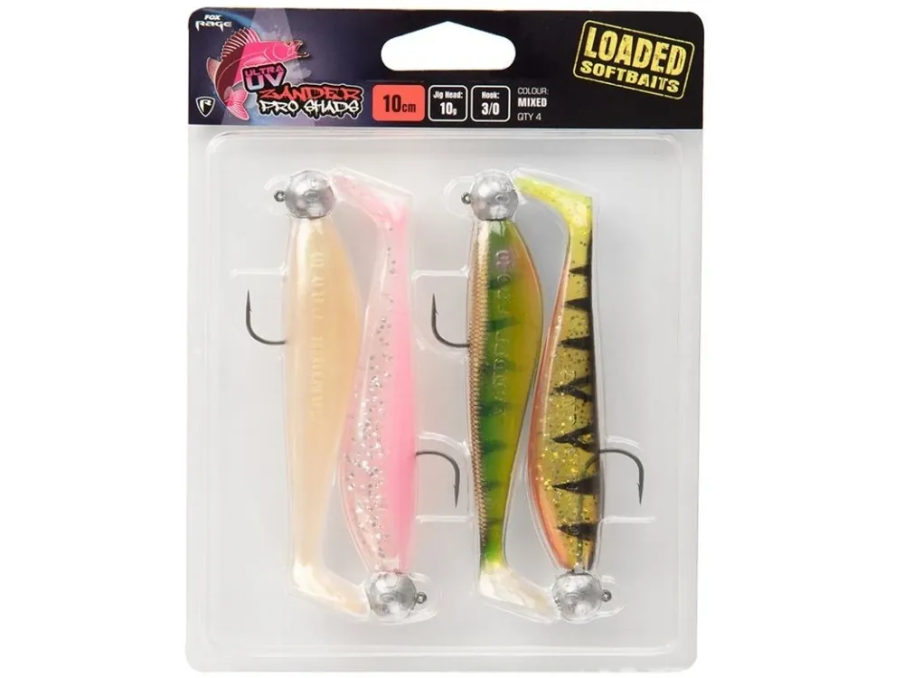 Bezpečná Platba Fox Rage Gumová Nástraha Zander Pro Loaded Uv Mixed Colour Packs 10cm, 10g