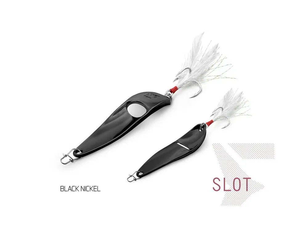 Levný Delphin Plandavka Slot 15g BLACK NICKEL hook 4