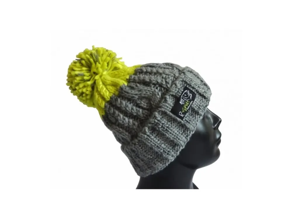 R-Spekt Kulich MAXI PomPom beanie šedý citron Originální
