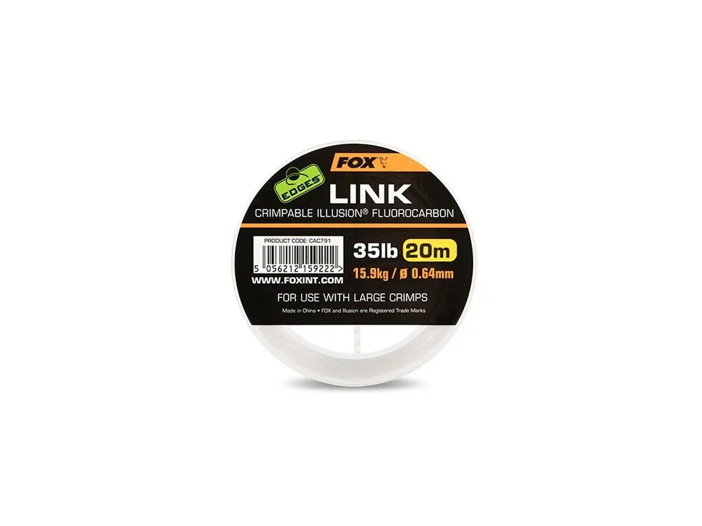 Víkendová Akce Fox Fluorocarbon Edges Link Illusion Čirý 20 m, 0,53 mm, Nosnost 25 lb