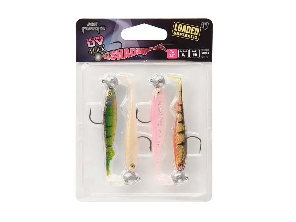 Fox Rage Gumová Nástraha UV Slick Shad Loaded 7cm Levný
