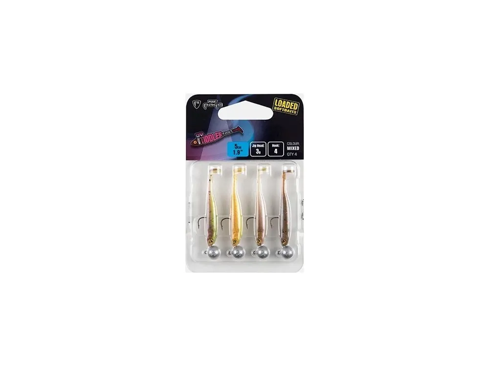 Cenový Hit Fox Rage Gumová Nástraha Ultra UV Micro Tiddler Fast Mixed Colour Loaded Lure Pack 5 cm 4