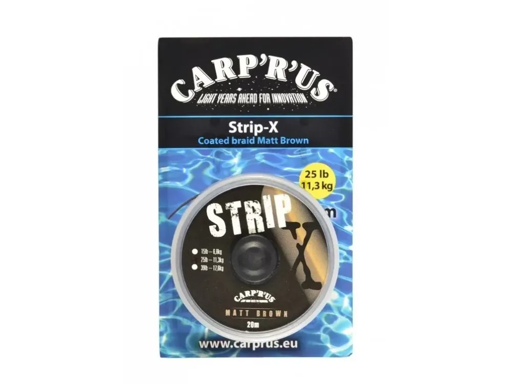 Vrácení Zdarma Carp´R´Us Potahovaná šňůrka Strip-X Matt Brown 20m 25lb