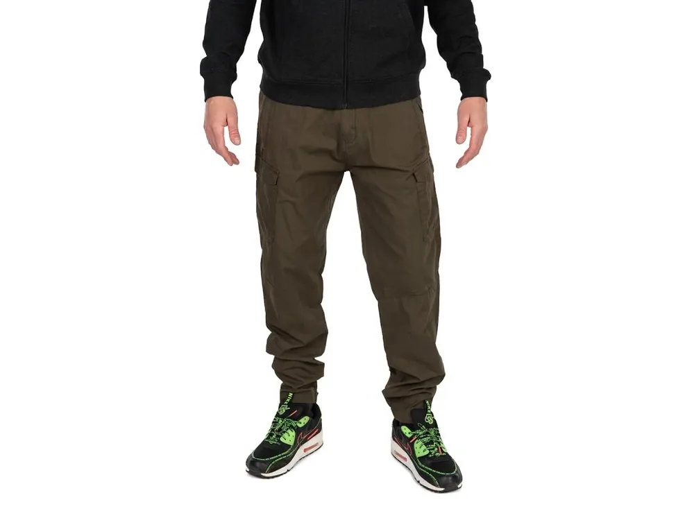 Novinka Fox Kalhoty Collection LW Cargo Trousers Green & Black vel. S
