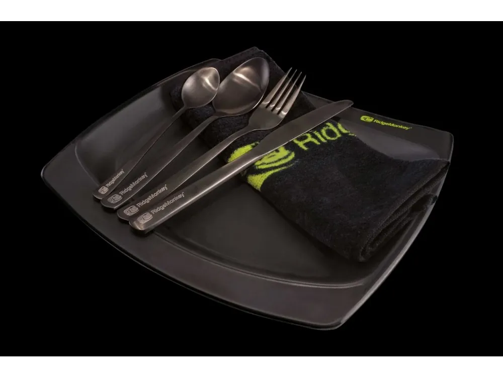 Sezónní Sleva RidgeMonkey Jídelní Sada SQ DLX Large Plate Set