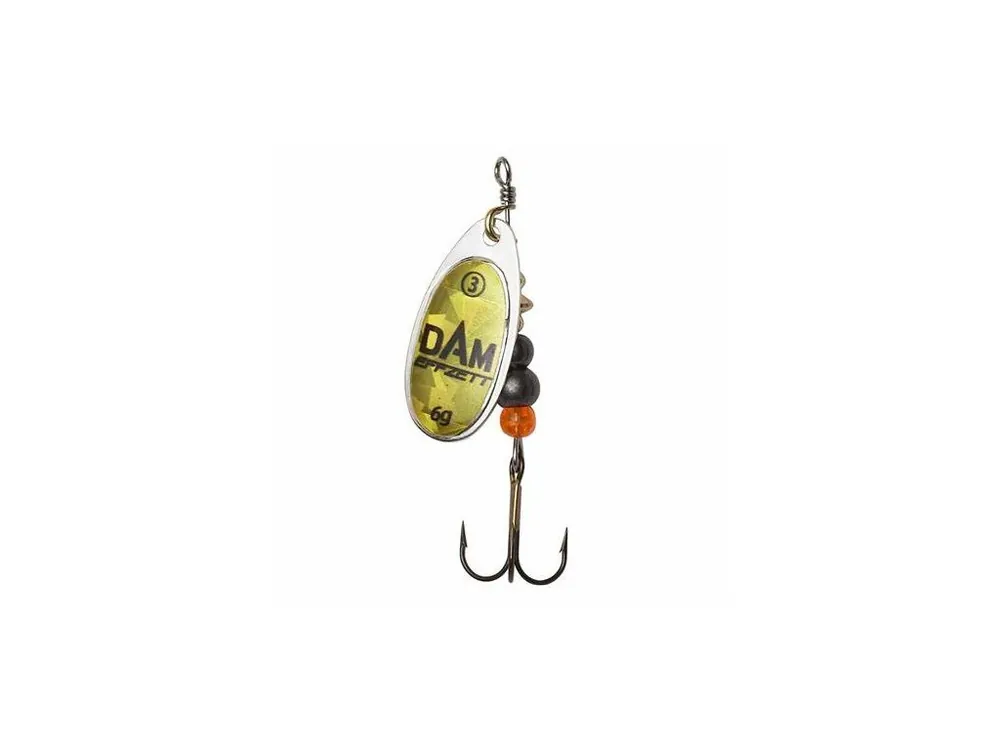 Originální DAM Třpytka Effzett Fluo Spinner Gold Prisma 10g vel.4