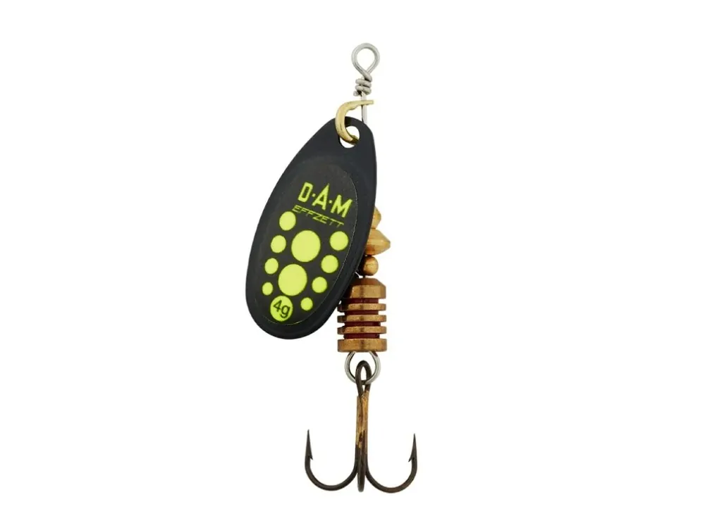 DAM Třpytka Effzett Standard Spinner SinkingBlack Yellow 10g vel.4 Přímo Od Výrobce