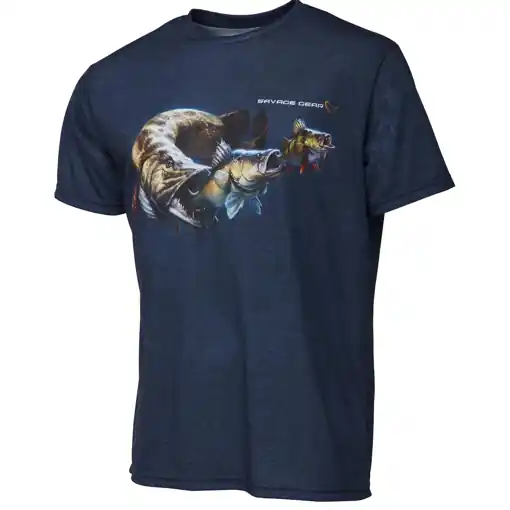 Akční Cena Tričko Savage Gear Cannibal Tee Blue XL
