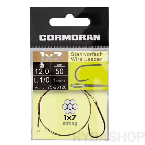 Vrácení Zdarma 1x7 Avançon en métal avec hameçon 1/0 12kg 50cm