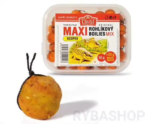 Značkový Rohlíkový boilies MAXI Mix 20mm, Česnek