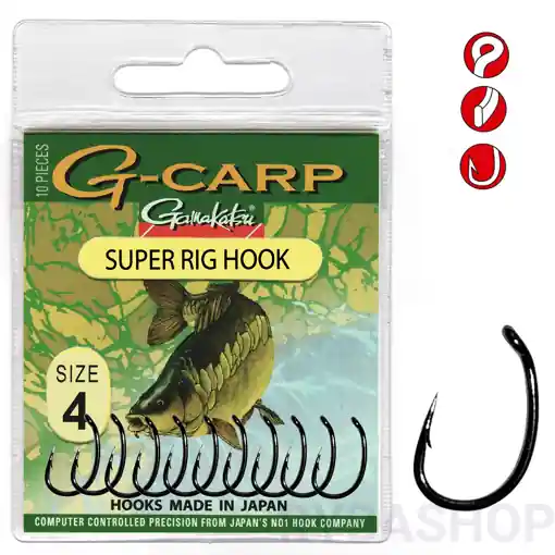 Akce Gamakatsu G-Carp Super Rig Hook