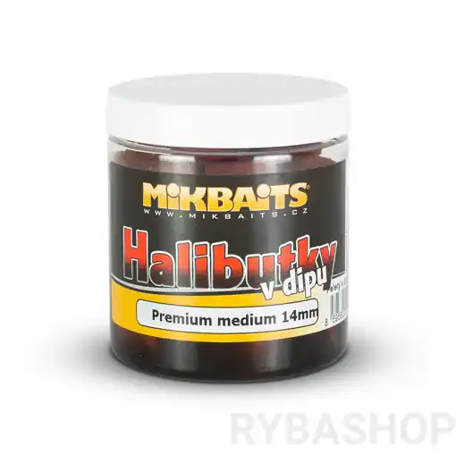 Novinka Halibutky v dipu 250ml, Premium Halibut 14mm