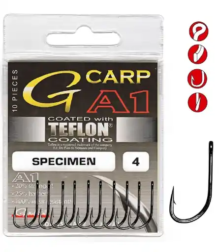 Gamakatsu G-Carp A1 PTFE Specimen Hook Kup Teď