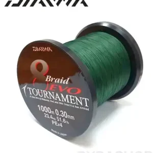 Autentický Daiwa Tournament 8 Braid EVO Tm.zelená