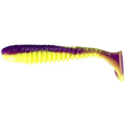 Berkley Flex Rib Shad 6.5cm, Purple Chartreuse Výprodej