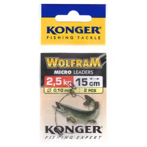 Wolframové lanko Konger 15cm, 2.5kg (2ks) Výhodná Nabídka