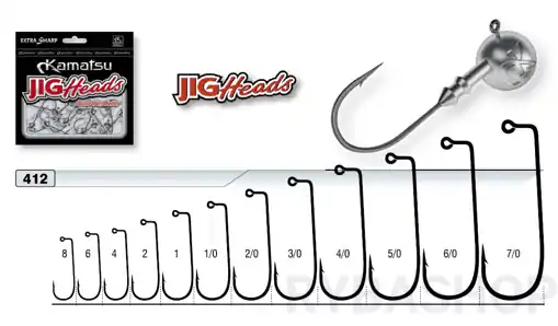Jig hlavička Kamatsu Extra 6/0, 10.0g 5.7cm Časově Omezené
