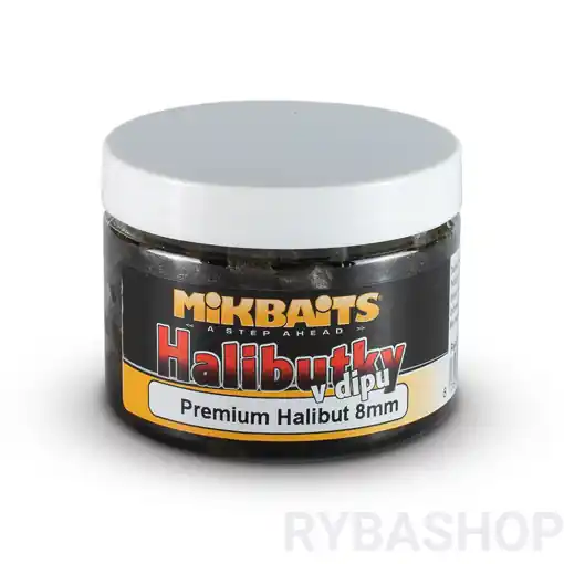 Halibutky v dipu 150ml, Premium Halibut 8mm Nízká Cena
