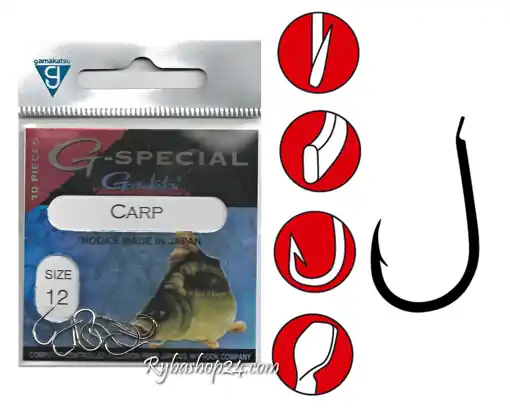 Vysoce Kvalitní Gamakatsu G-Special Carp, vel.12