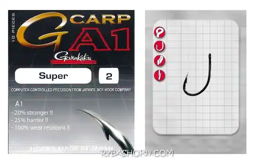 Nízká Cena Gamakatsu A1 G-Carp Super Hook, vel.8