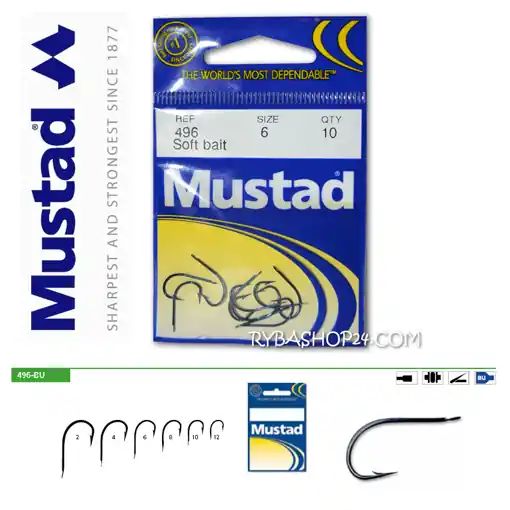Mustad Classic 496-BU Soft bait, vel.10 Akční Cena