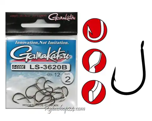 Gamakatsu LS-3620B Hook, vel.2 (12ks) Super Cena