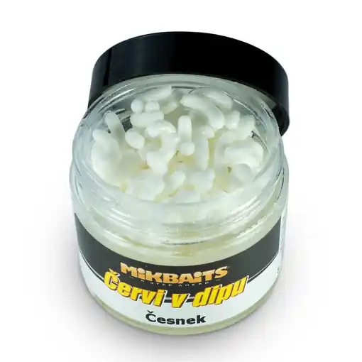 Tovární Cena Mikbaits Červi v Dipu Česnek 50ml
