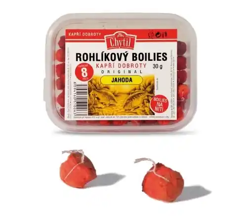Autentický Rohlíkový boilies 8mm, Brusinka