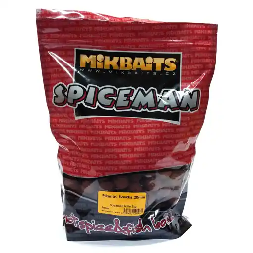 Hit Sezóny Mikbaits Spiceman Boilie Pikantní Švestka 24mm 1kg