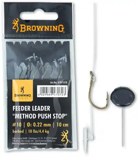 Browning Feeder Leader Method Push Stop, 12 .20mm Dokud Zásoby Vydrží