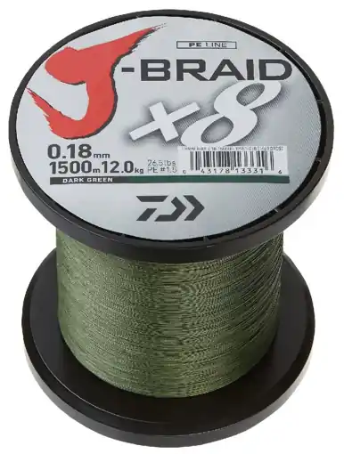 Daiwa J-Braid X8 Tm.zelená, 0.13mm 8.0kg 1m Kup Teď