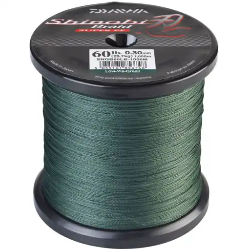 Bezpečná Platba Daiwa Shinobi Braid tm.zelená, 0,18mm 12,3kg 1m