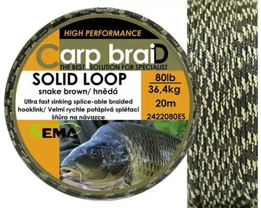 Výhodná Nabídka Sema Carp braiD Solid Loop 10m, 80lbs/36.4kg