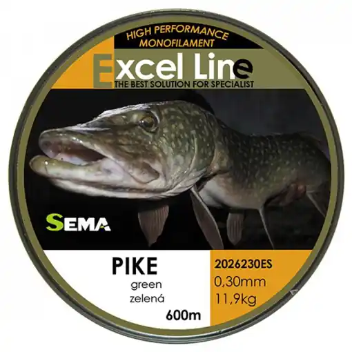 Sema Excel Line Pike 600m, 0.25mm 8.40kg Nová Kolekce