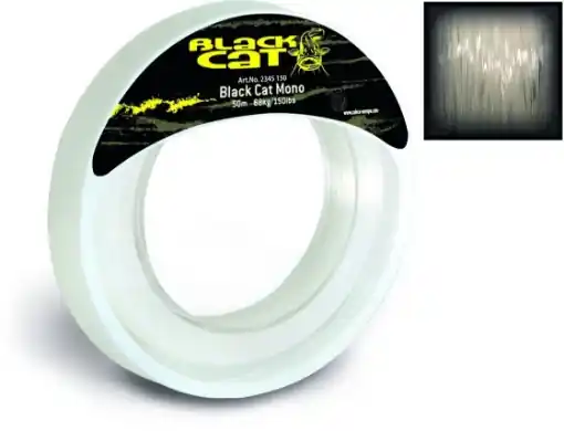 Must-Have Black Cat Mono Leader 50m, 1.3mm 77kg