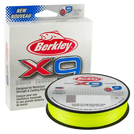 Berkley X9 Braid Fluo Green 150m, 0.08mm 7.6kg Rychlé Dodání