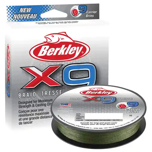 Berkley X9 Braid Low Vis Green 150m, 0.10mm 9.0kg Akce